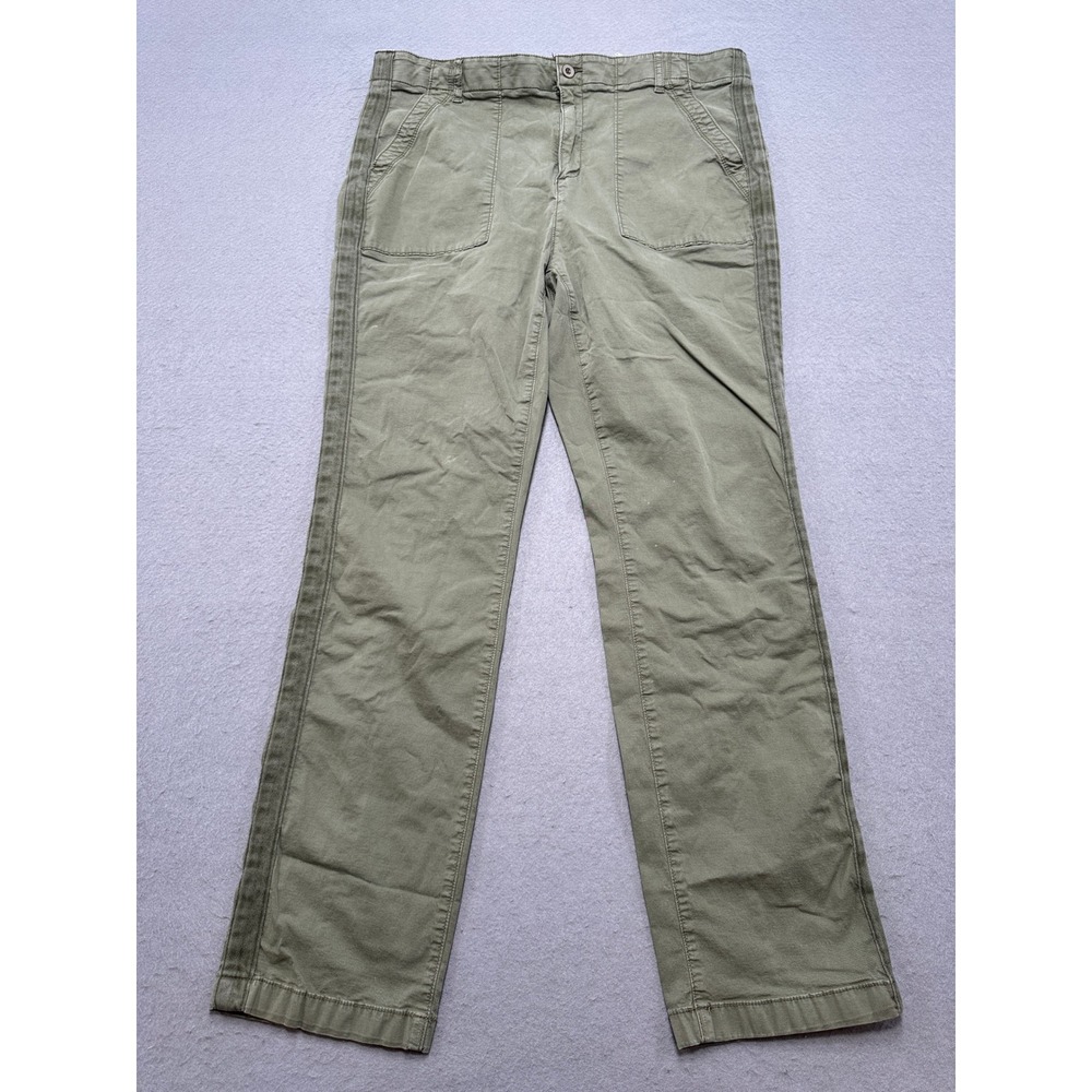 Denver Hayes Pants Womens 16 Olive Green Straight Leg Relaxed Fit Utility Hiking